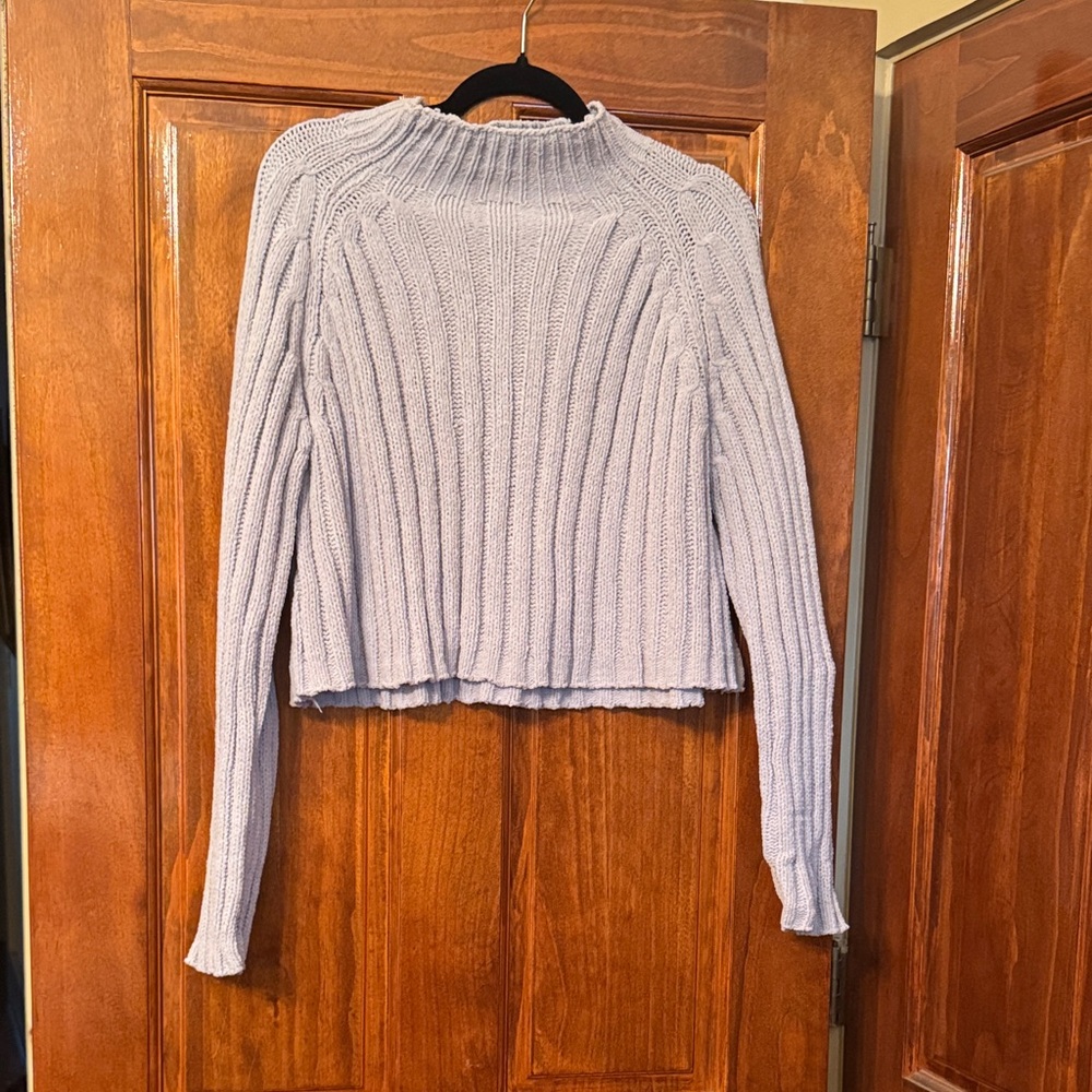 Love Tree Textured Knit Sweater in grey